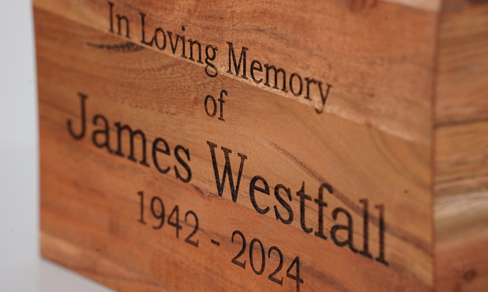Acacia Hardwood Memorial Urn