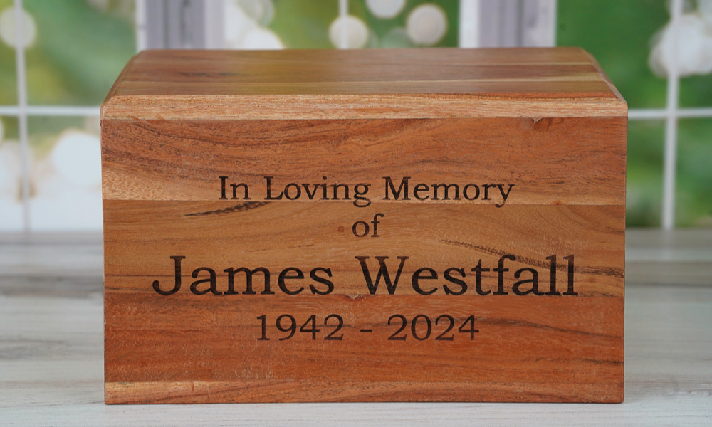 Acacia Hardwood Memorial Urn