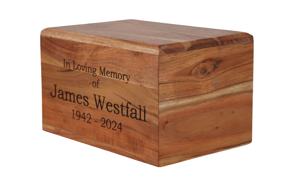 Acacia Hardwood Memorial Urn