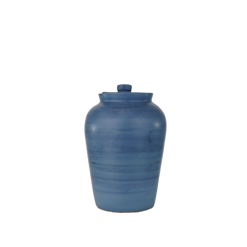 The Modern Classic Sky Memorial Urn by Stoneware & Co. is a handcrafted ceramic urn in a calming sky blue glaze, offering a peaceful and timeless tribute. Its smooth, rounded shape and subtle variations in tone create a contemporary yet serene memorial piece. Designed for dignified remembrance, this urn is available through Magnolia Cremations.