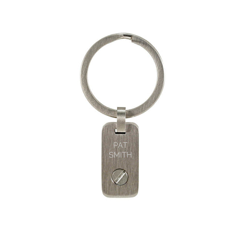 The Pewter Infinity Keepsake Keychain, available at Magnolia Cremations, is a stainless steel memorial keychain featuring a sleek brushed silver finish. Designed with a discreet compartment, it holds a nominal amount of ashes, offering a meaningful way to keep a loved one close. This classic keychain includes an engraving option, showcased in the image, allowing for personalization to honor cherished memories.
