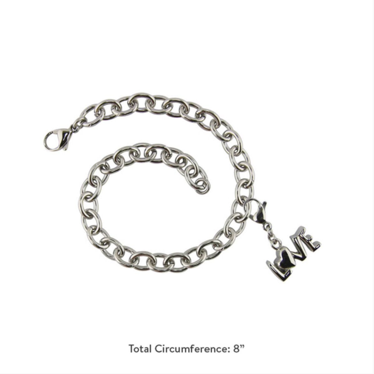 LOVE cremation bracelet. This bracelet is a beautiful expression of love and remembrance, allowing you to keep a loved one's memory close with a discreet and elegant piece of jewelry. The small urn charm is designed to hold a portion of ashes.