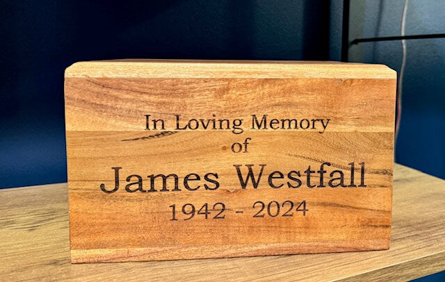 Acacia Hardwood Memorial Urn