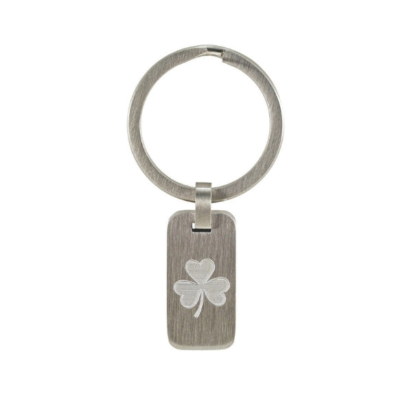 Clover-shaped keychain for ashes, made of stainless steel.