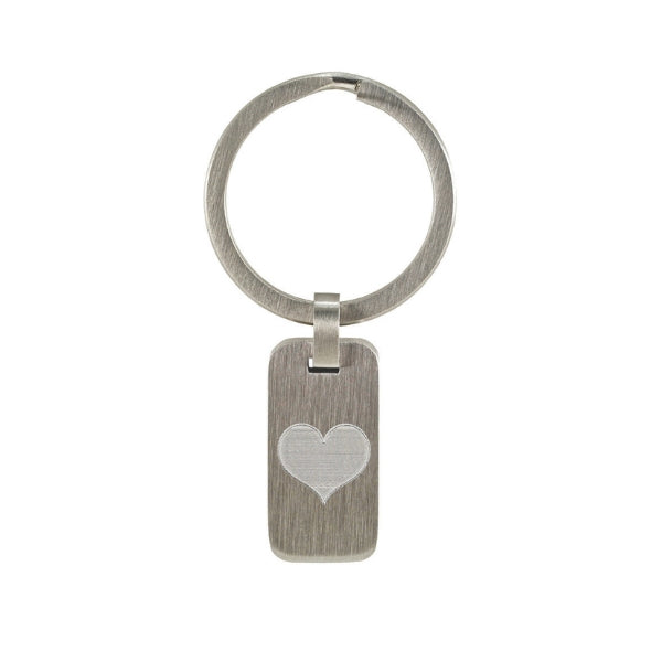 Heart-shaped keychain for ashes, made of stainless steel.