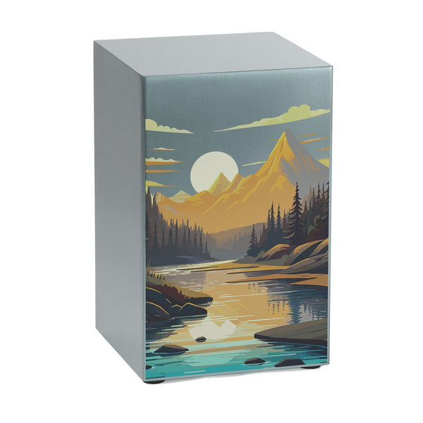 Mountain Landscape in Pewter